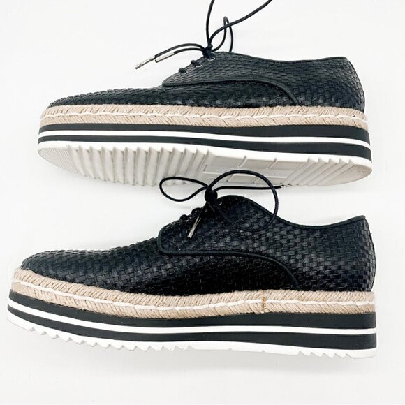 Pons Quintana Black Leather Lace Up Espadrilles, Sz EU 36 - Picture 8 of 15